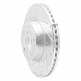 Dynamic Friction 2013-2025 Cadillac ATS Front Left Drilled & Slotted Silver Brake Rotor by Dynamic Friction Company 631-46033L