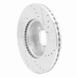Dynamic Friction 2013-2025 Cadillac ATS Front Left Drilled & Slotted Silver Brake Rotor by Dynamic Friction Company 631-46033L