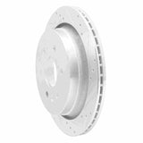 Dynamic Friction 2013-2019 Cadillac XTS Rear Right Drilled & Slotted Silver Brake Rotor by Dynamic Friction Company 631-46034R