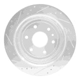 Dynamic Friction 2013-2019 Cadillac XTS Rear Right Drilled & Slotted Silver Brake Rotor by Dynamic Friction Company 631-46034R