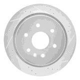 Dynamic Friction 2013-2019 Cadillac XTS Rear Right Drilled & Slotted Silver Brake Rotor by Dynamic Friction Company 631-46034R