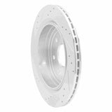 Dynamic Friction 2013-2019 Cadillac XTS Rear Right Drilled & Slotted Silver Brake Rotor by Dynamic Friction Company 631-46034R