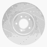 Dynamic Friction 2013-2025 Cadillac ATS Front Right Drilled & Slotted Silver Brake Rotor by Dynamic Friction Company 631-46035R