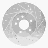 Dynamic Friction 2013-2025 Cadillac ATS Front Right Drilled & Slotted Silver Brake Rotor by Dynamic Friction Company 631-46035R