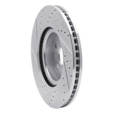 Dynamic Friction 2014-2025 Cadillac CT6 Front Right Drilled & Slotted Silver Brake Rotor by Dynamic Friction Company 631-46036R