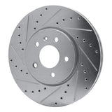Dynamic Friction 2014-2019 Buick Cascada Front Left Drilled & Slotted Silver Brake Rotor by Dynamic Friction Company 631-46037L