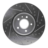 Dynamic Friction 2014-2019 Buick Cascada Front Left Drilled & Slotted Silver Brake Rotor by Dynamic Friction Company 631-46037L