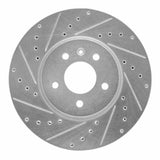 Dynamic Friction 2014-2019 Buick Cascada Front Left Drilled & Slotted Silver Brake Rotor by Dynamic Friction Company 631-46037L