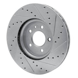 Dynamic Friction 2014-2019 Buick Cascada Front Left Drilled & Slotted Silver Brake Rotor by Dynamic Friction Company 631-46037L