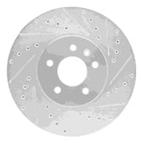 Dynamic Friction 2014-2019 Buick Cascada Front Right Drilled & Slotted Silver Brake Rotor by Dynamic Friction Company 631-46037R
