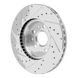 Dynamic Friction 2014-2020 Cadillac CT6 Front Right Drilled & Slotted Silver Brake Rotor by Dynamic Friction Company 631-46038R