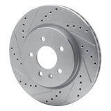 Dynamic Friction 2016-2020 Buick Regal Sportback Rear Left Drilled & Slotted Silver Brake Rotor by Dynamic Friction Company 631-46041L