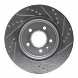 Dynamic Friction 2016-2020 Buick Regal Sportback Rear Left Drilled & Slotted Silver Brake Rotor by Dynamic Friction Company 631-46041L