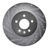 Dynamic Friction 2016-2020 Buick Regal Sportback Rear Left Drilled & Slotted Silver Brake Rotor by Dynamic Friction Company 631-46041L