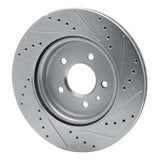 Dynamic Friction 2016-2020 Buick Regal Sportback Rear Left Drilled & Slotted Silver Brake Rotor by Dynamic Friction Company 631-46041L