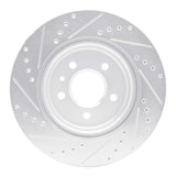 Dynamic Friction 2016-2020 Buick Regal Sportback Rear Right Drilled & Slotted Silver Brake Rotor by Dynamic Friction Company 631-46041R