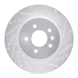 Dynamic Friction 2016-2020 Buick Regal Sportback Rear Right Drilled & Slotted Silver Brake Rotor by Dynamic Friction Company 631-46041R