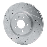 Dynamic Friction 2016-2020 Buick Regal Sportback Front Left Drilled & Slotted Silver Brake Rotor by Dynamic Friction Company 631-46042L