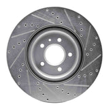 Dynamic Friction 2016-2020 Buick Regal Sportback Front Left Drilled & Slotted Silver Brake Rotor by Dynamic Friction Company 631-46042L