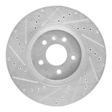Dynamic Friction 2016-2020 Buick Regal Sportback Front Left Drilled & Slotted Silver Brake Rotor by Dynamic Friction Company 631-46042L