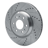Dynamic Friction 2004-2009 Cadillac SRX Front Left Drilled & Slotted Silver Brake Rotor by Dynamic Friction Company 631-46043L