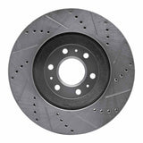 Dynamic Friction 2004-2009 Cadillac SRX Front Left Drilled & Slotted Silver Brake Rotor by Dynamic Friction Company 631-46043L