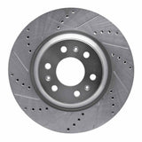 Dynamic Friction 2004-2009 Cadillac SRX Front Left Drilled & Slotted Silver Brake Rotor by Dynamic Friction Company 631-46043L