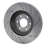 Dynamic Friction 2004-2009 Cadillac SRX Front Left Drilled & Slotted Silver Brake Rotor by Dynamic Friction Company 631-46043L