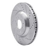 Dynamic Friction 2004-2009 Cadillac SRX Front Right Drilled & Slotted Silver Brake Rotor by Dynamic Friction Company 631-46043R