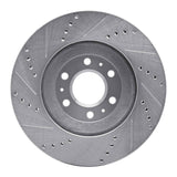 Dynamic Friction 2004-2009 Cadillac SRX Front Right Drilled & Slotted Silver Brake Rotor by Dynamic Friction Company 631-46043R