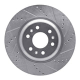 Dynamic Friction 2004-2009 Cadillac SRX Front Right Drilled & Slotted Silver Brake Rotor by Dynamic Friction Company 631-46043R