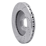 Dynamic Friction 2004-2009 Cadillac SRX Front Right Drilled & Slotted Silver Brake Rotor by Dynamic Friction Company 631-46043R