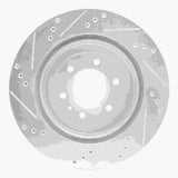 Dynamic Friction 2004-2009 Cadillac SRX Rear Right Drilled & Slotted Silver Brake Rotor by Dynamic Friction Company 631-46044R