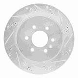 Dynamic Friction 2004-2009 Cadillac SRX Rear Right Drilled & Slotted Silver Brake Rotor by Dynamic Friction Company 631-46044R