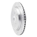 Dynamic Friction 2010-2016 Cadillac SRX Rear Left Drilled & Slotted Silver Brake Rotor by Dynamic Friction Company 631-46045L