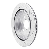 Dynamic Friction 2010-2016 Cadillac SRX Rear Left Drilled & Slotted Silver Brake Rotor by Dynamic Friction Company 631-46045L