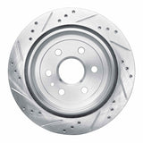 Dynamic Friction 2010-2016 Cadillac SRX Rear Right Drilled & Slotted Silver Brake Rotor by Dynamic Friction Company 631-46045R