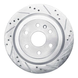 Dynamic Friction 2010-2016 Cadillac SRX Rear Right Drilled & Slotted Silver Brake Rotor by Dynamic Friction Company 631-46045R