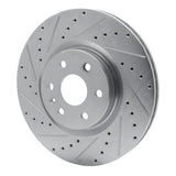 Dynamic Friction 2010-2016 Cadillac SRX Front Left Drilled & Slotted Silver Brake Rotor by Dynamic Friction Company 631-46046L