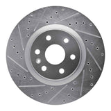 Dynamic Friction 2010-2016 Cadillac SRX Front Left Drilled & Slotted Silver Brake Rotor by Dynamic Friction Company 631-46046L