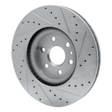 Dynamic Friction 2010-2016 Cadillac SRX Front Left Drilled & Slotted Silver Brake Rotor by Dynamic Friction Company 631-46046L