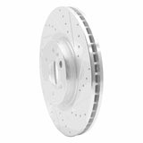 Dynamic Friction 2010-2016 Cadillac SRX Front Right Drilled & Slotted Silver Brake Rotor by Dynamic Friction Company 631-46046R