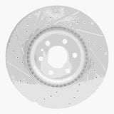 Dynamic Friction 2010-2016 Cadillac SRX Front Right Drilled & Slotted Silver Brake Rotor by Dynamic Friction Company 631-46046R