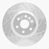 Dynamic Friction 2010-2016 Cadillac SRX Front Right Drilled & Slotted Silver Brake Rotor by Dynamic Friction Company 631-46046R