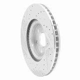Dynamic Friction 2010-2016 Cadillac SRX Front Right Drilled & Slotted Silver Brake Rotor by Dynamic Friction Company 631-46046R