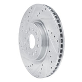 Dynamic Friction 2017-2025 Buick Enclave Front Left Drilled & Slotted Silver Brake Rotor by Dynamic Friction Company 631-46047L