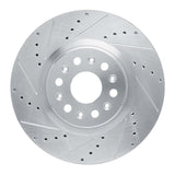 Dynamic Friction 2017-2025 Buick Enclave Front Left Drilled & Slotted Silver Brake Rotor by Dynamic Friction Company 631-46047L
