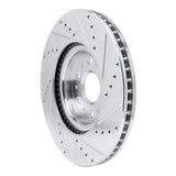 Dynamic Friction 2017-2025 Buick Enclave Front Left Drilled & Slotted Silver Brake Rotor by Dynamic Friction Company 631-46047L