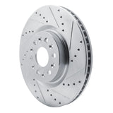 Dynamic Friction 2017-2025 Buick Enclave Front Right Drilled & Slotted Silver Brake Rotor by Dynamic Friction Company 631-46047R