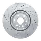 Dynamic Friction 2017-2025 Buick Enclave Front Right Drilled & Slotted Silver Brake Rotor by Dynamic Friction Company 631-46047R